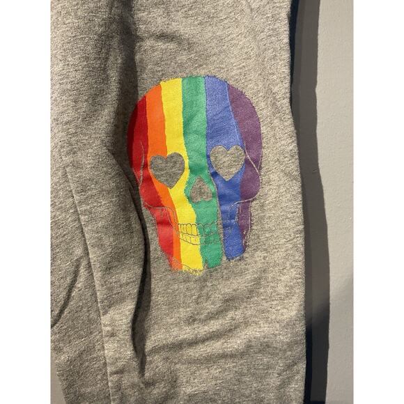 Torrid Joggers Rainbow Skull Gray Sweatpants Women’s Size 1 Pride - Picture 2 of 7
